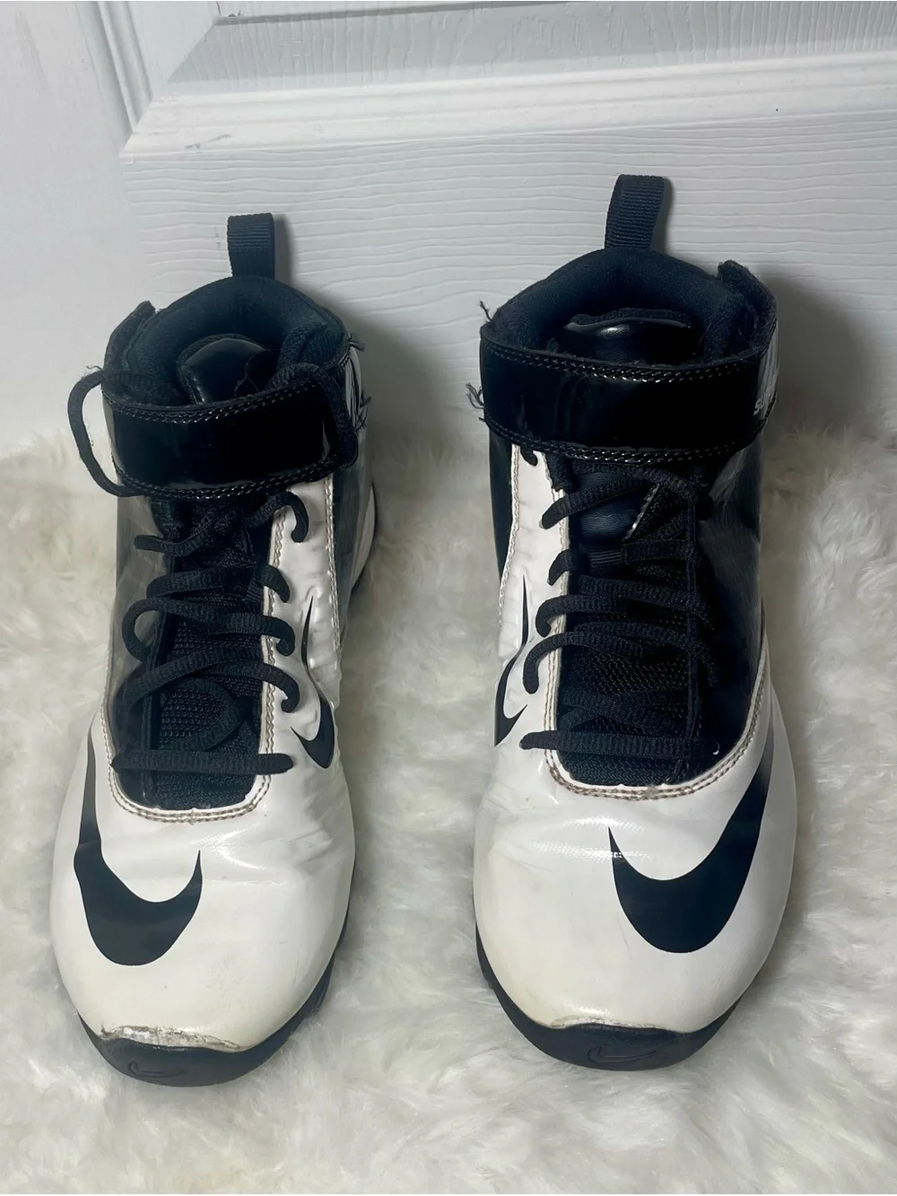 Nike Superbad Shark Football Cleats Men’s Size 8 Black White